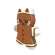 Gingerbread Kitty Throw Toy