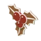 Gingerbread Holly Flying Disc
