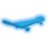 Neon Blue Skateboard