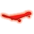 Neon Red Skateboard