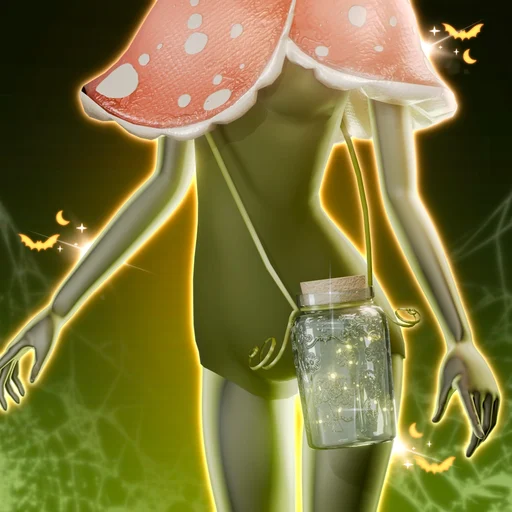Mushroom Fireflies Jar