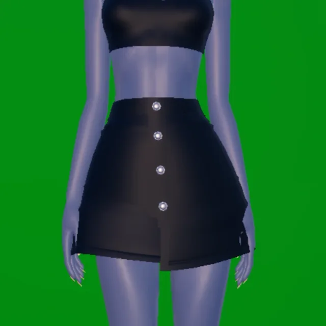 Buttoned Skirt