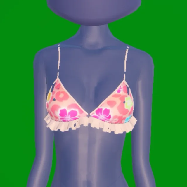 Ruffled Beach Bikini Top