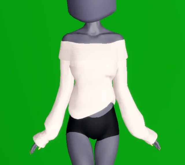 Shoulderless Sweater