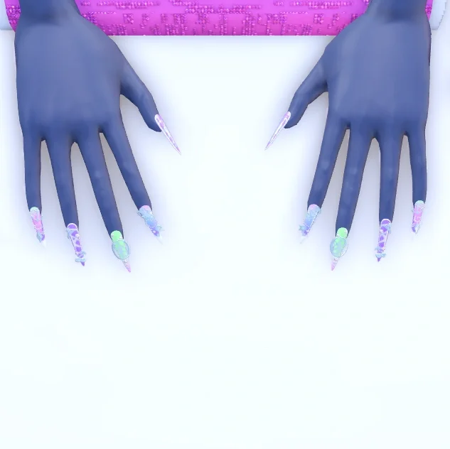 KATSEYE Charm Nails