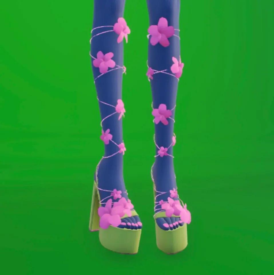 Floral Platform Heels