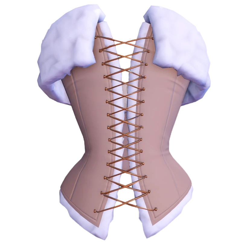 Fur Trim Corset