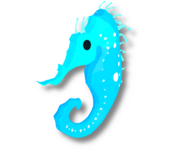 Electric Blue Seahorse