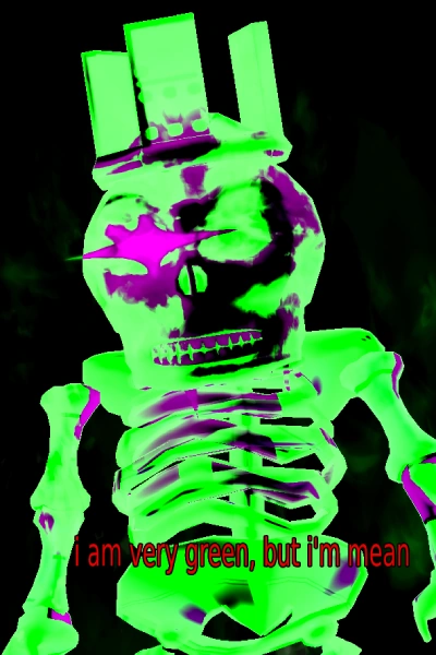 Evil Green Skeleton