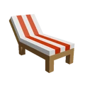Red Long Beach Chair