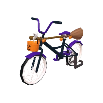 SpookySpokes Witch's Broomstick Bike