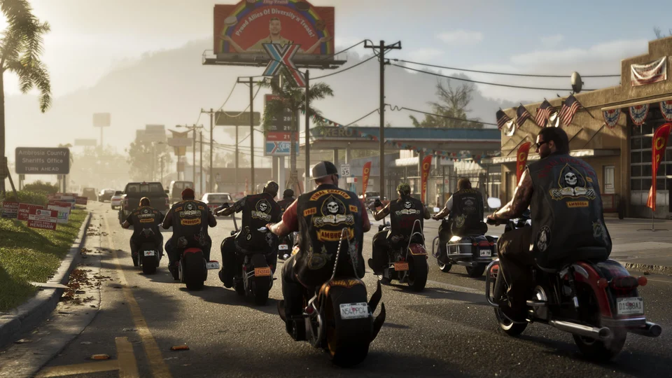 Unidentified motorcycle in an Ambrosia convoy