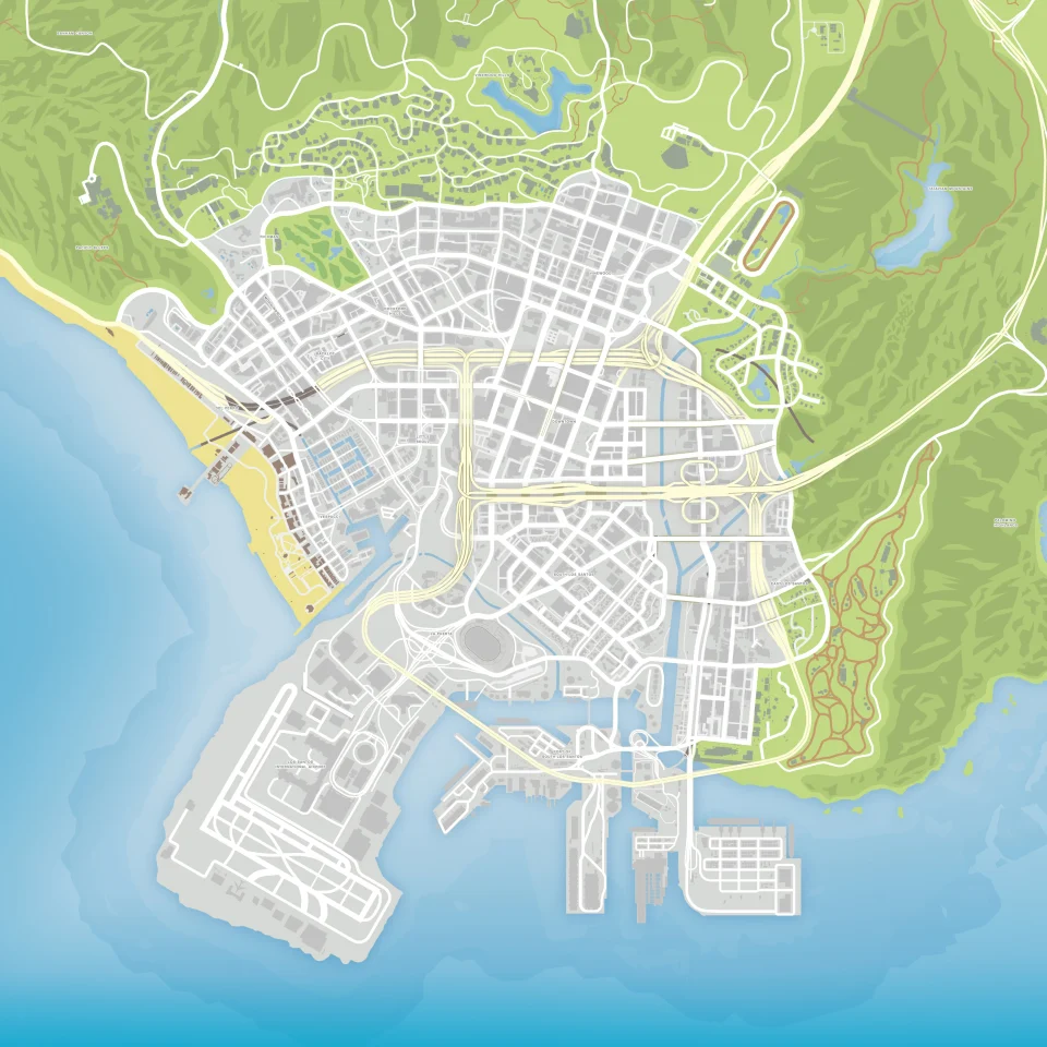 Los Santos and Blaine County Property Map
