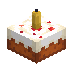 Cake with Yellow Candle