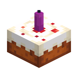 Cake with Magenta Candle