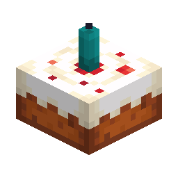 Cake with Cyan Candle