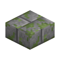 Mossy Stone Brick Slab