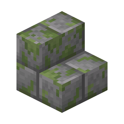 Mossy Stone Brick Stairs