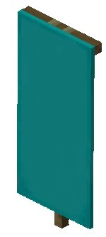 Cyan Banner · Crafting table