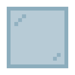 Cyan Stained Glass Pane · Crafting table