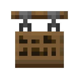 Spruce Hanging Sign · Crafting table